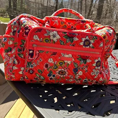 🌼Vera Bradley Weekender Travel Bag Suitcase Luggage “Coral Floral” Pattern NWOT • $30