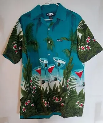  Vintage Mens Martini Hawaiian Shirt Xl St. Thomas • $15.95
