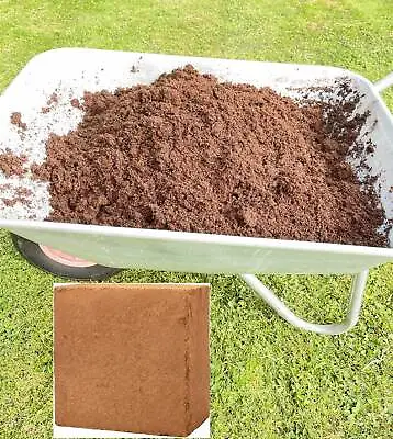 Coir Coco Potting Compost Peat Free Organic Garden Planting Soil 5kg/70L • £12.99