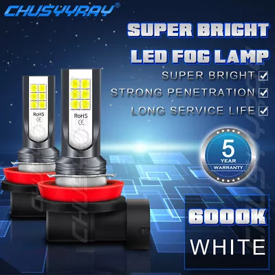 For Nissan Maxima Altima Rogue Pathfinder Front Fog Light 6000K White LED Bulbs • $28.23