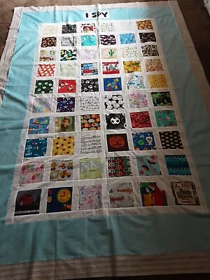 Handmade Unfinished  I SPY  Twin Quilt Top 60 X 88 • $40