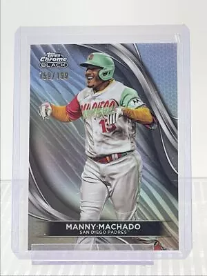 Manny Machado 2024 Topps Chrome Black Refractor Padres /199 Q0398 • $1