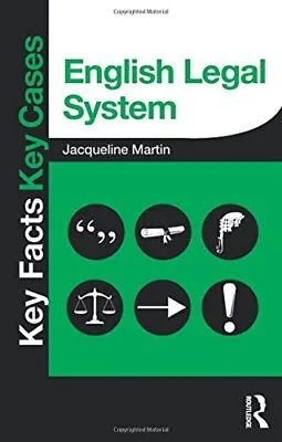 £2.68 • Buy English Legal System (Key Facts Key Cases) By Jacqueline Martin