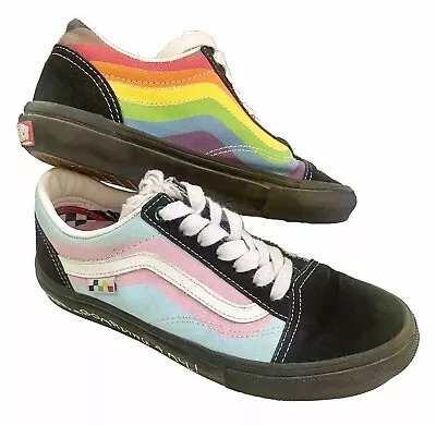 Vans  Pride Rainbow Mens 6 Women’s 7.5 Low Sneakers  Lace Up Pop Cush • $20