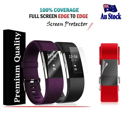 2X 3X 5X For Fitbit Charge 3 & Charge 2 Compact Full Screen Protector Film Guard • $4.99