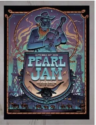 Pearl Jam 2022 Oklahoma City Munk One Poster • $200