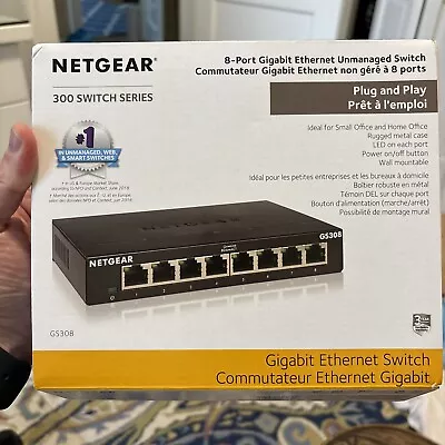 NETGEAR GS308-300PAS GS308 8 Gigabit Port Unmanaged Ethernet Switch • $2.99