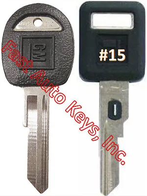 NEW GM Single Sided VATS Ignition Key #15 + Doors/Trunk OEM Key   • $18.95