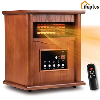 LifePlus Infrared Space Heater For Home Portable Wood Electric Quartz Heater • $149.99