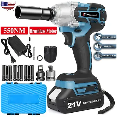 Cordless Electric Impact Wrench Gun 1/2'' High Power Driver With Li-ion Battery • $59.99