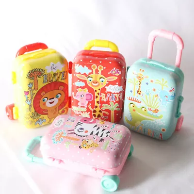 $6.29 • Buy 1:6 Dollhouse Miniature Luggage Suitcase Alloy Trolley Case Fashion Accessories