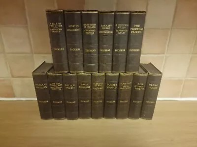 Vintage Charles Dickens The Complete Works 15 Book Set Circa 1930's Odhams Press • £109.99