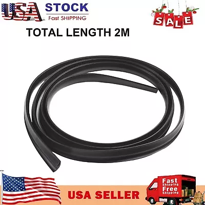 Universal Car Rubber Gasket Roof Gasket/Windshield Roof Strip 200Cm BLACK / New • $12.11