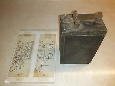 Vintage Ford Ignition/Spark Coil - 3 1/4 W X 5 T X 2 1/8 D Wooden Box • $22.95