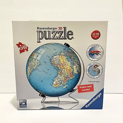 Ravensburger 3D Globe 540 Plastic Piece Puzzle /Stand - World 124275 • $24.99