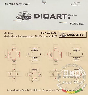 DioArt 1/35 Modern Medical And Humanitarian Aid Cartons (x1 Sheet) • $5.18