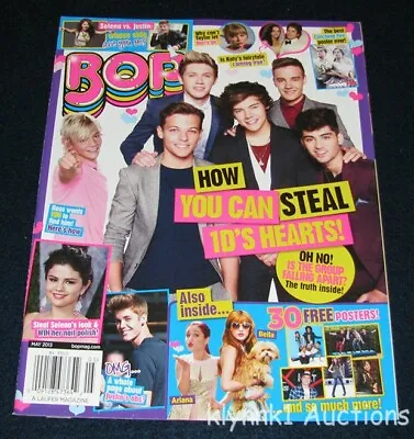 BOP Magazine May 2013 One Direction Justin Bieber Selena Harry Liam Niall Zayn • $14.97