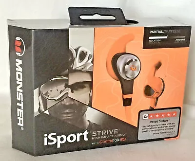 Monster ISport Strive Earbuds Headphone Apple Control Talk Orange Iphone IPad • $17.46