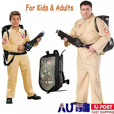 Ghostbusters Kids Cosplay Costume Jumpsuit Outfits Backpack Xmas Costume Gift • $27.99