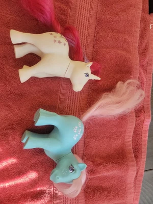 $19.99 • Buy Vtg 1984 G1 My Little Pony MLP Lot Of 2 Unicorn  MOONDANCER And Bowtie