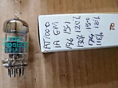 Philips JAN 6922 ECC88 B Date Packed 5-84 NOS Valve Tube AT1000 Tester NOV19A • £40