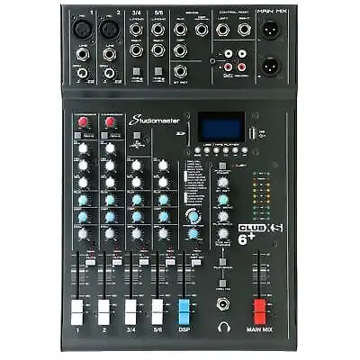 £159 • Buy Studiomaster CLUB XS 6 Channel Mixer Desk USB SD Recorder Bluetooth Home Studio