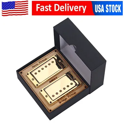 Gold Sealed Humbucker Pickup Alnico V For Les Paul LP Guitar • $51.49