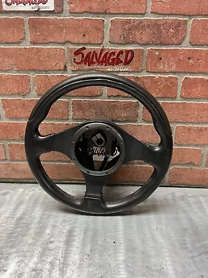 03-06 Mitsubishi Lancer Evolution Evo 9 Ix Oem Momo Steering Wheel Black Leather • $449.99