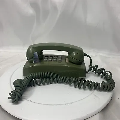 Vintage Western Electric Wall Telephone Green 2554 Push Button  SW Bell *read • $23.99