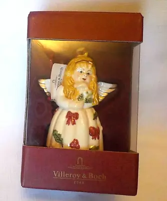 VILLEROY & BOCH Festive Christmas 4  Porcelain Angel Ornament New With Tag & Box • $14.99