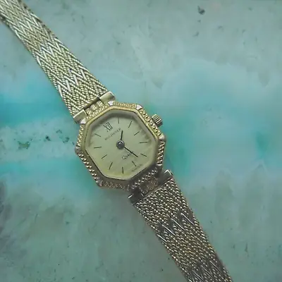Vintage Swiss Women's Bucherer Goldtone Wristwatch 578 626 / Hexagon Face • $50