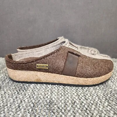 £56.72 • Buy Haflinger Wool Mules Womens Size 7 EU 38 Brown Slip On Casual Clogs Shoes