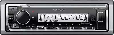 Kenwood KMR-M332BT 1-DIN Marine/Car Stereo Bluetooth & (4) 6.5  Speakers • $215