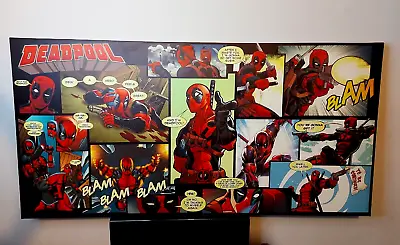 Marvel Deadpool Large Mounted Canvas Size 100cm X 49.5cm • £9.99