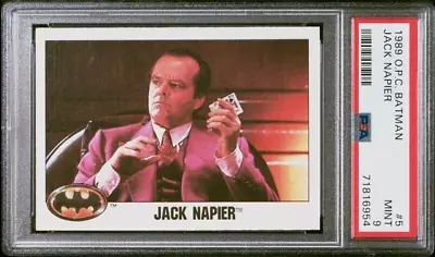 1989 O-Pee-Chee Batman #5 JACK NAPIER PSA 9 Mint Pop 1 No 10 Nicholson RC Joker • £261.23