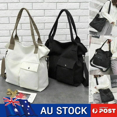 $19.99 • Buy Women Canvas Handbag Shoulder Bags Large Tote Purse Travel Messenger Hobo Bag AU