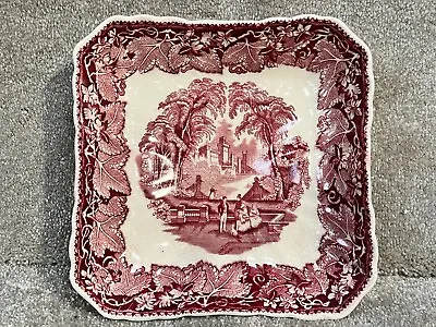 Vintage Antique Serving Plate Dish Masons Ironstone Red Vista Transferware • £22.99