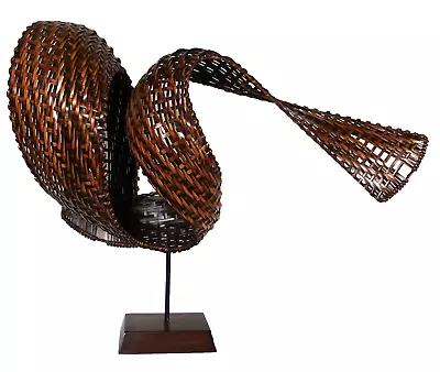 Japanese Bamboo Sculpture Large Contemporary Mid Century Art • $1274.99