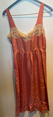 $49.10 • Buy Fluer Wood Apricot Silk And Lace Dress Size 1