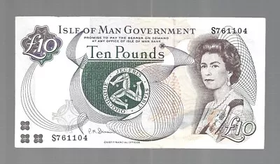 Isle Of Man Government ✨QE 2  ... 10 Pounds 💥 Lot #2518 • $20