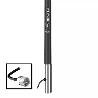 Shakespeare Vhf 8' 5101 Black Antenna Classic W/15' Rg-58 Cable 5101-blk • $79