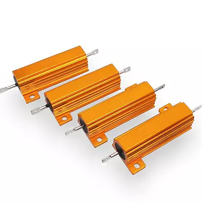 US Stock 4pcs 25 Ohm 25 50W Watt Aluminum Housed Metal Case Wirewound Resistors • $13.61