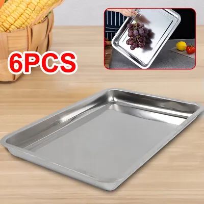 6 Pcs Full Size Stainless Steel Tray 20''x 12''x1.3'' Steam Table/Home Food Tray • $23.75