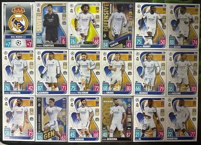 Rm Match Attax 2021/22 21/22 Full Team Set Of All 18 Real Madrid Cards +14 Extra • £9.95