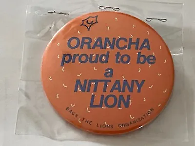 Vintage And Rare 1986 Orange Bowl Penn State Button Versus Oklahoma 3 Inches • $20