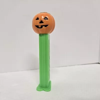 Vintage Pez Dispenser Pumpkin Jack-o-lantern Halloween Green Stem Free Shipping • $9.99