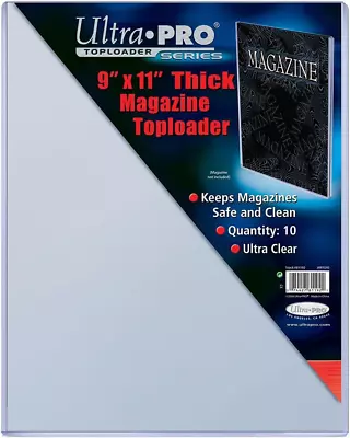 9  X 11-1/4  Thick Magazine Toploader 10Ct • $43.99
