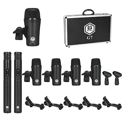 G7 7-Piece Wired Dynamic Drum Mic Kit (Whole Metal)- Kick Bass Tom/Snare & C... • $160.77