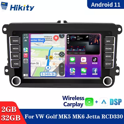 For VW Golf MK5 MK6 Jetta RCD330 Android 11 Carplay DSP Car GPS Stereo Radio 32G • $109.99