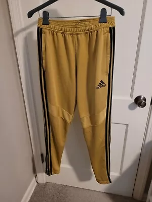 Adidas Climacool Track Pants Adult Size Medium Gold Black Ankle & Pocket Zippers • $17.99